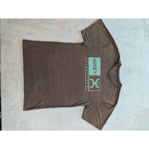 Women's HOOEY Brown Teal Short Sleeve Tee approximate Size Med